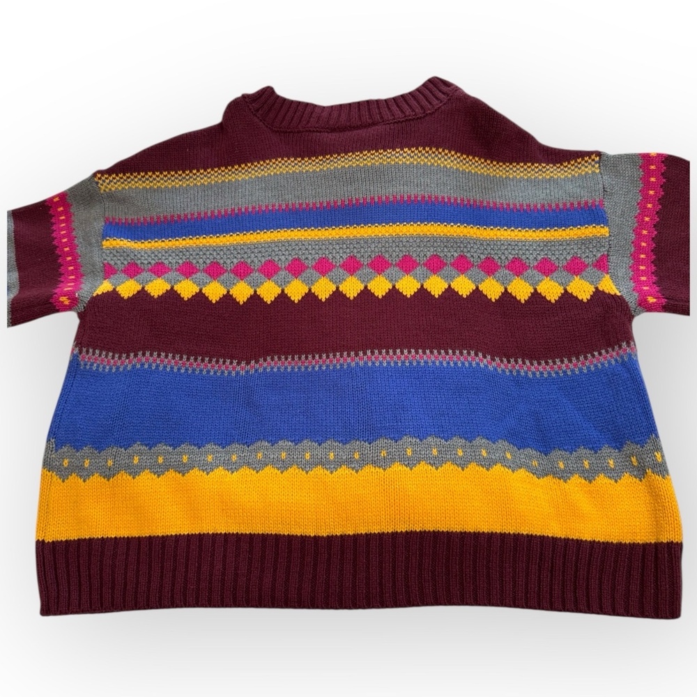NWOT Lane Bryant Fair Isle Crew Neck Sweater – Size 14/16 – Bright Multicolor - Picture 8 of 9